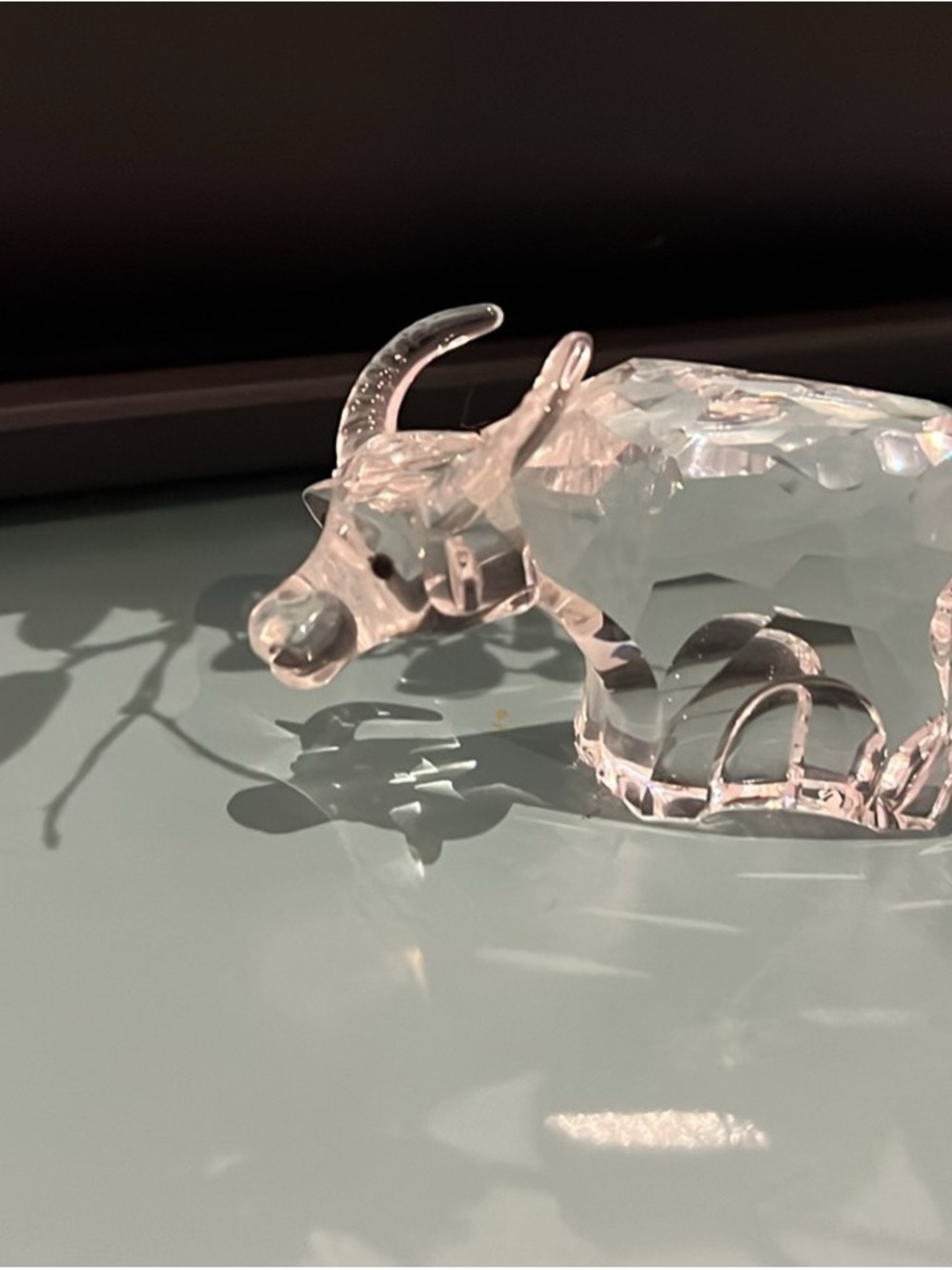 Swarovski Clear Crystal Bull Figurine - Clear